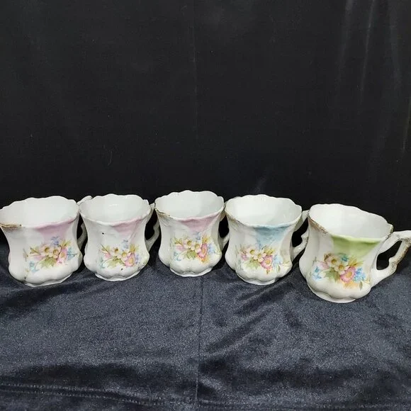 Demitasse Vintage Fancy Espresso Cup Saucer (5) Holds 3oz Liquid - Picture 4 of 11